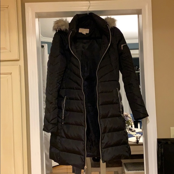 michael kors black winter jacket